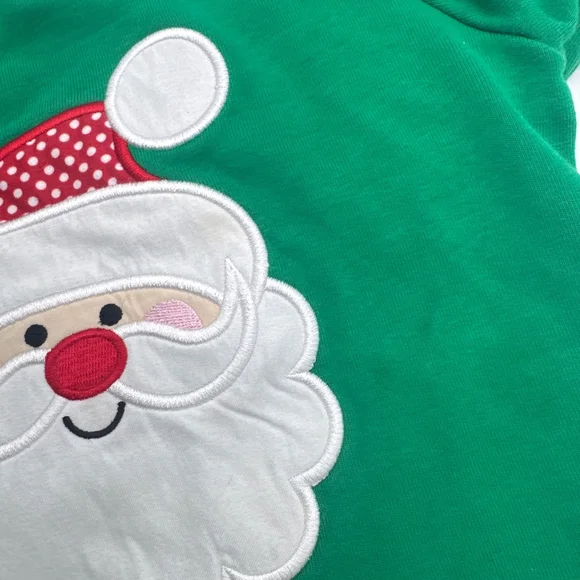 SWEET SOUTHERN SMOCKS Christmas Santa Sweatshirt 4T Green Red - Picture 5 of 5